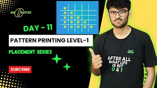 Day  11: Pattern Printing (Level 1) | DSA  | C++ | #dsa #cprogramming #patterns #pattern