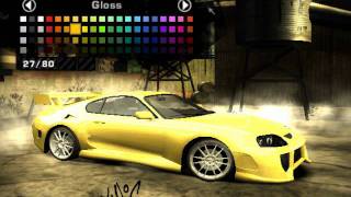 How to make Ronnie's Toyota Supra in NFSMW Resimi