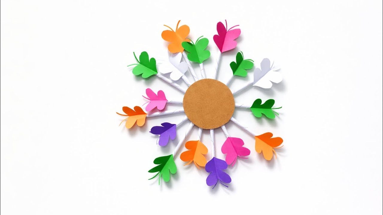 सिर्फ कागज से बनाया सुंदर Butterfly Flower Craft 🦋 | Easy Paper Craft Idea