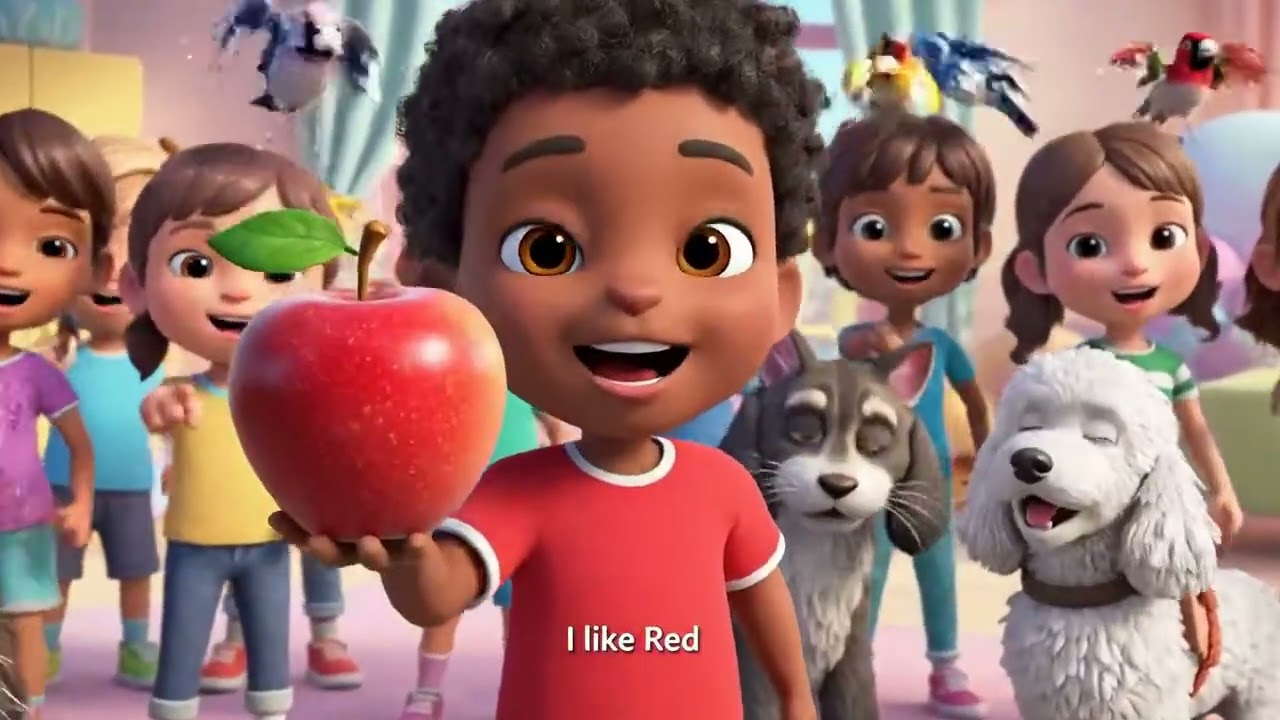 ❤️ Red Color Song | Learn Colors | Kids Shorts.  