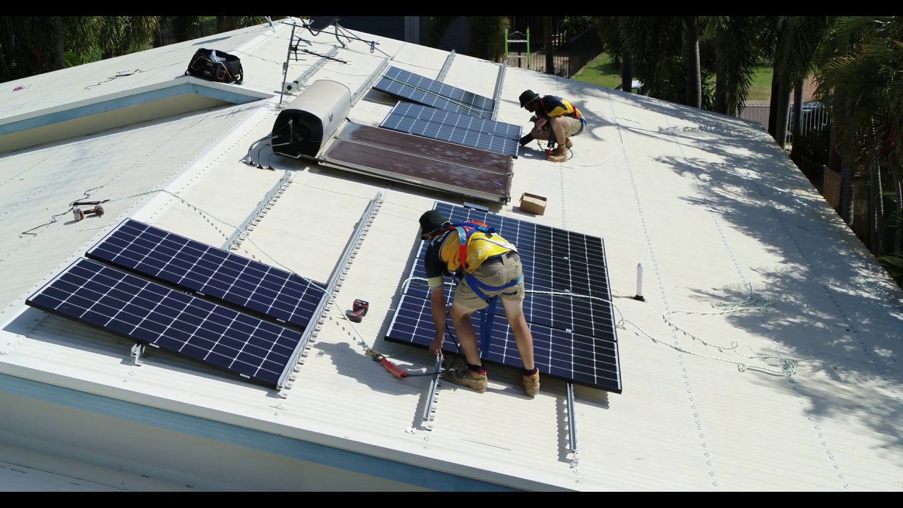 Solar Installation On A Darwin Roof YouTube