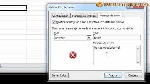 Curso de Excel 2010: validación de datos