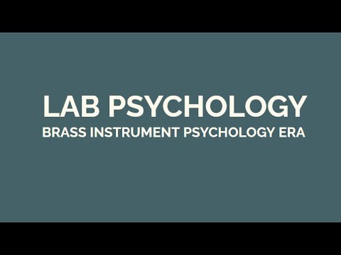 Brass Instrument Psychology Era and Development of Psychology Assessment