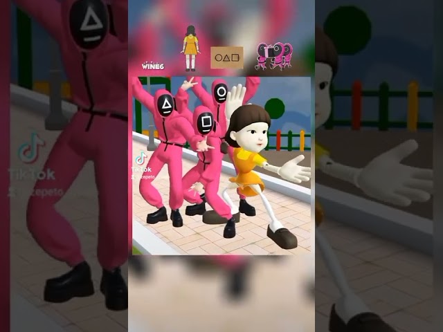 Squid Gama team on tiktok trend l earth defence forces l Zepeto Wine6 #wine6animation class=
