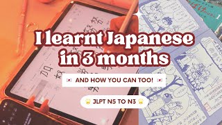 I Taught Myself Japanese in 3 Months 🇯🇵 | N5 to N3 LEVEL 📚💫