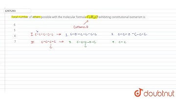 Total number of ethers possible with the molecular formula `C_5H_(12)O` exhibiting