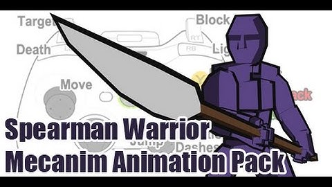 Unity3d Spearman Warrior Mecanim Animation Pack