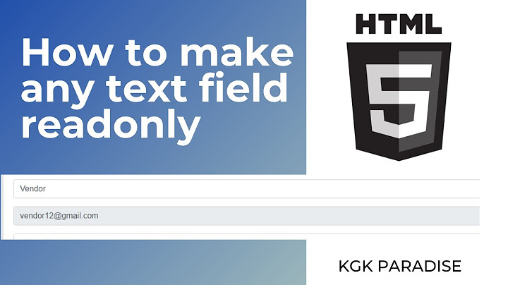 How to make a any text field readonly
