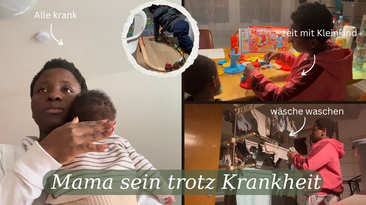 Mama Alltag mit Krankheit |PUTZMOTIVATION  |Wäsche waschen| clean with me | Putzen| Haushalt| Kochen