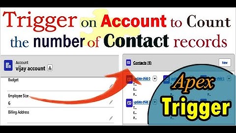 Apex trigger on Account to create and count the number of Contact records associated with Account