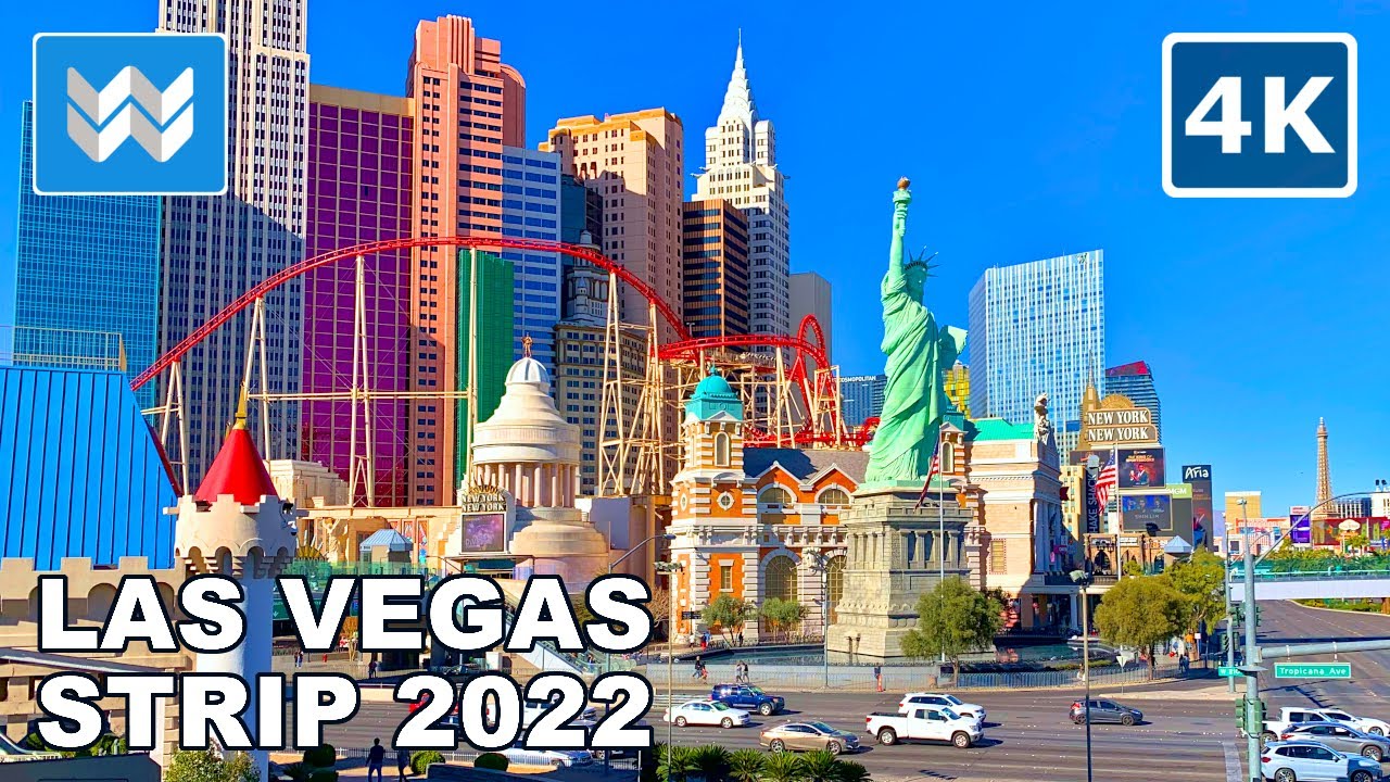 4K] FULL Las Vegas Strip 2022 Hotels Walking Tour & Travel Guide Vlog  Binaural City Sound Treadmill - YouTube