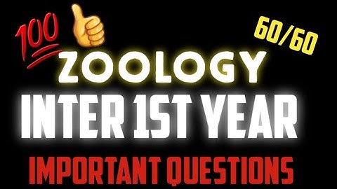 Inter 1st year Zoology important questions 60/60💯