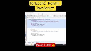 forEach() Polyfill in Javascript | polyfill in javascript #shorts #coding #ytshorts  #javascript #js