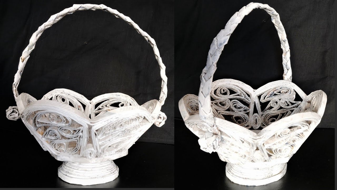 HOW TO MAKE FRUIT BASKET FROM NEWSPAPER NEWSPAPER CRAFT DIY Best