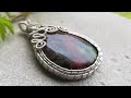 Wire Wrap Cabochon with Flat Wire