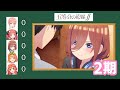 【五等分の花嫁】 五つ子のぷく顔のシーン数えてみた 2期編　Gotoubun No Hanayome The Quintessential Quintuplets 　Season2