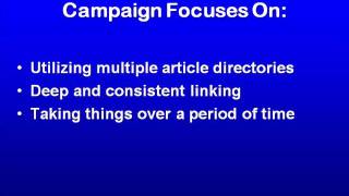 Article Marketing Explosion: Creating an Article Marketing Campaign