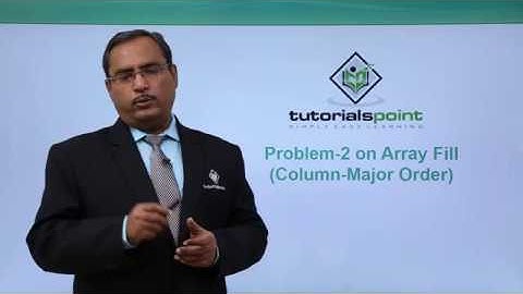 Array Filling in Column Major Order in C