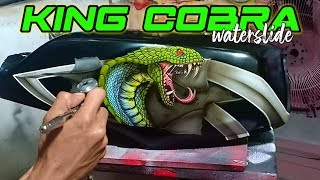 Airbrush tangki king cobra keren banget (water slide decal)