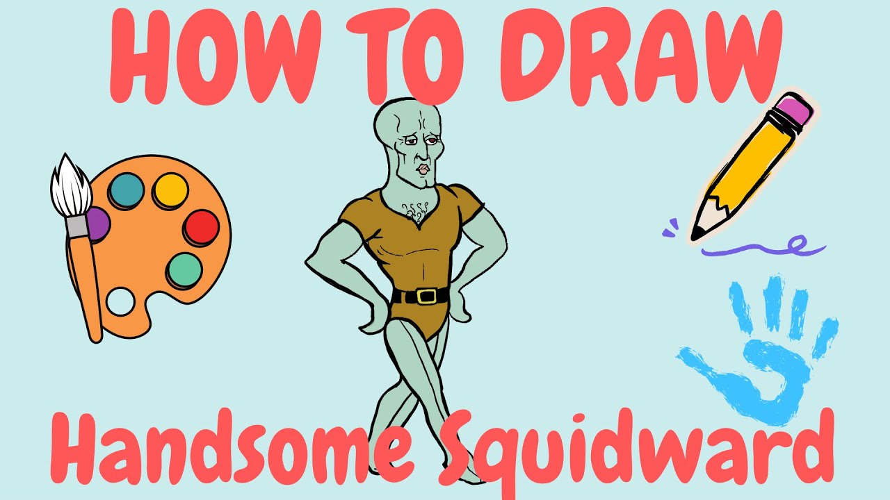 How to draw Handsome Squidward from Spongebob | for kids | Easy - YouTube