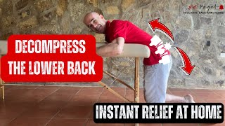 5 Ways To Decompress Your Lower Back | Instant Relief at HOME