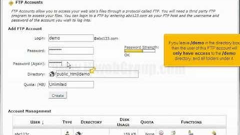 How to create additional FTP accounts in cPanel by iPwebGroup.com