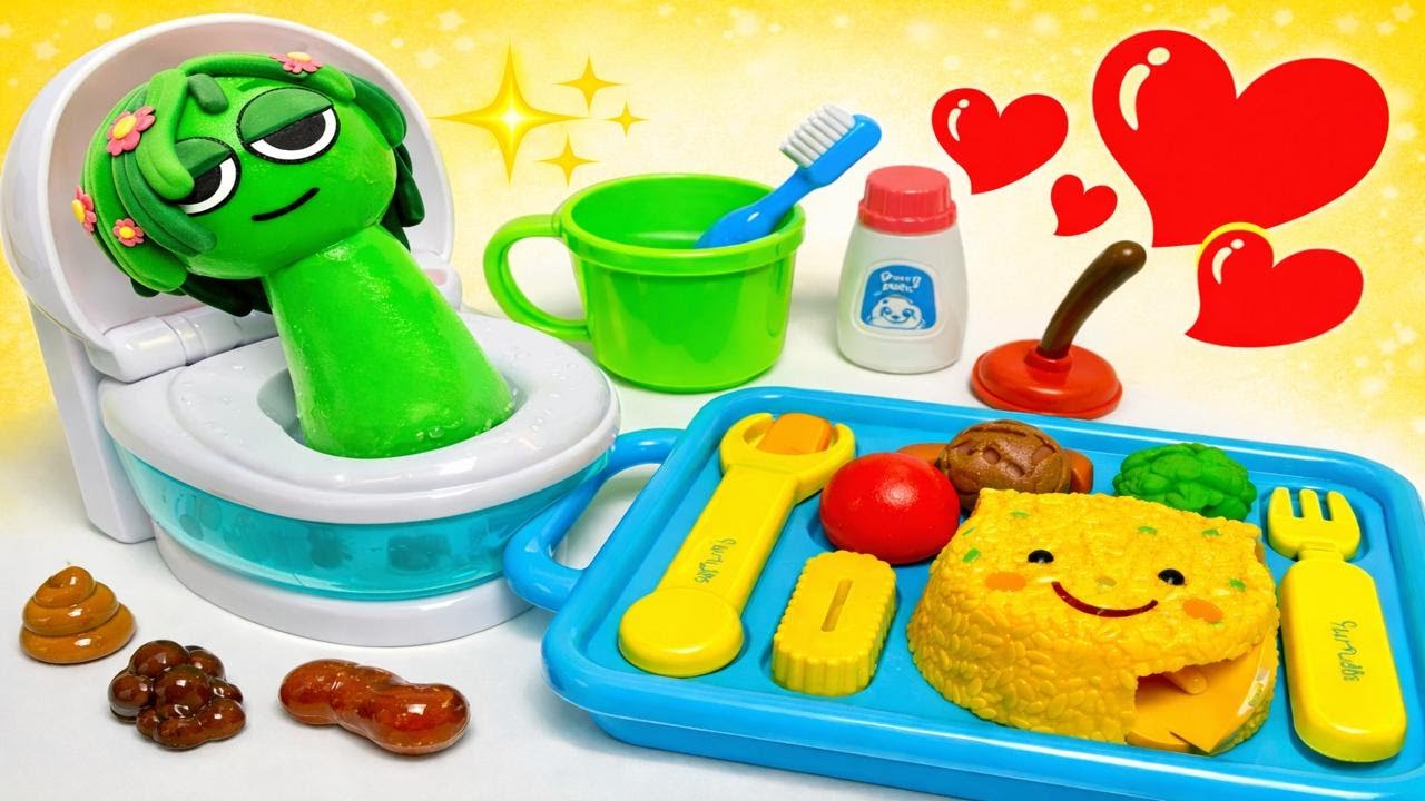 [Toy ASMR] SPRUNKI Vineria Potty training Toy & Eating ASMR | Crunchy Eating ASMR & Relaxing Unbox