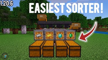 Minecraft EASY Automatic Sorting Systemin Bedrock 1.20 (MCPE/Xbox/PS4/Nintendo Switch/Windows 10)
