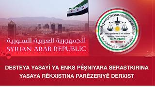 Desteya Yasayî Ya Enks Pêşniyara Serastkirina Yasaya Rêkxistina Parêzeriyê Derxist