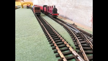 New Tri-ang Super 4 Layout. Testing Refurbished Nickel Plated Track Fitted Along The Rear Mainlines