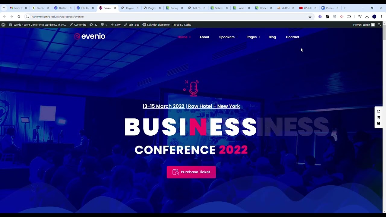 How to Remove Buy Tickets Button -  Evenio Event Conference WordPress Theme