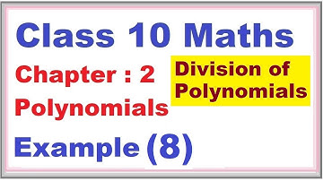 Example (8) Chapter:2 Polynomials | Ncert Maths Class 10 | Cbse