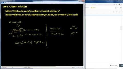 [LeetCode] 1362. Closest Divisors (medium)