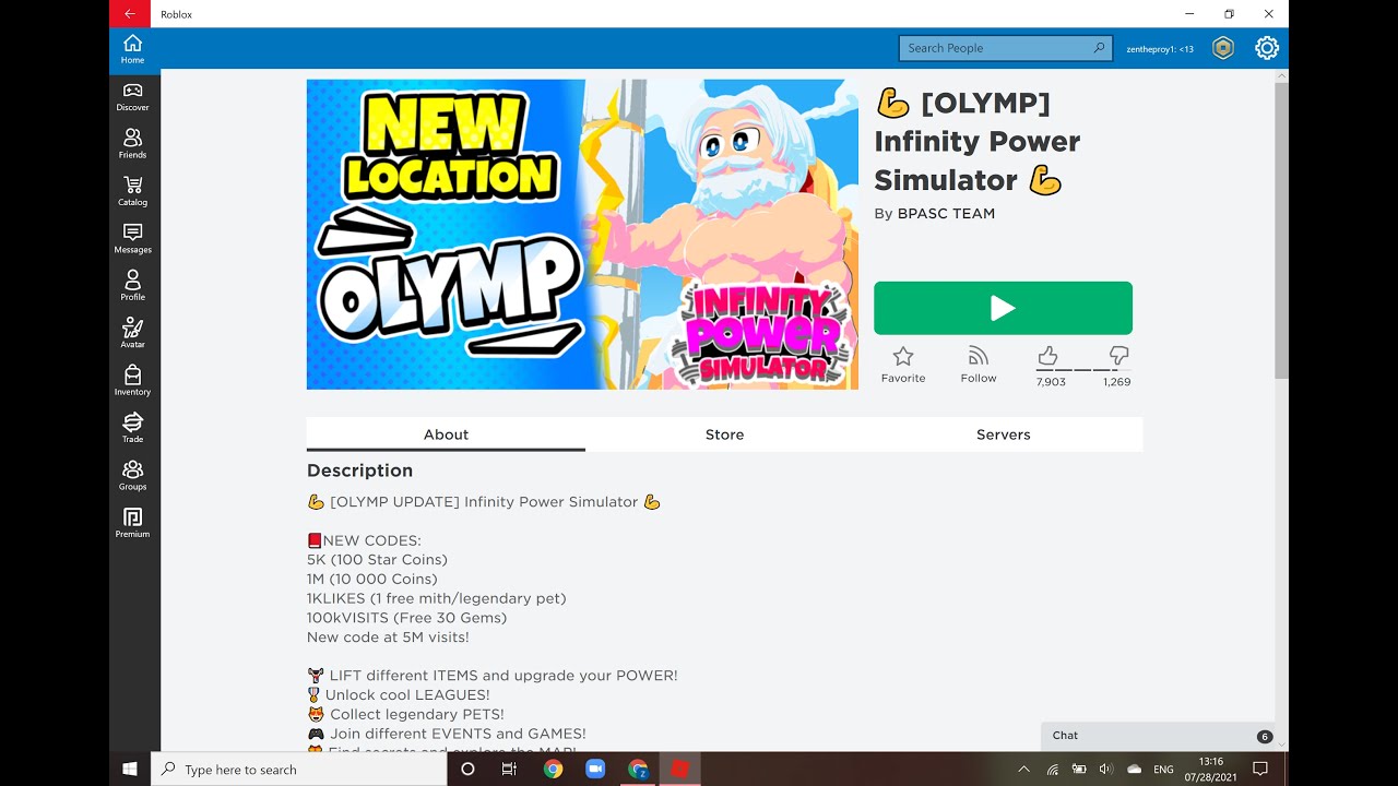 Infinity Power Simulator