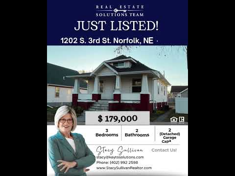 1202 S. 3rd St., Norfolk, NE home video tour