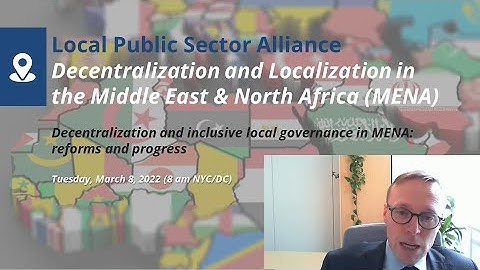 Decentralization and inclusive local governance in MENA: Opening Comments (Jens Kristensen)