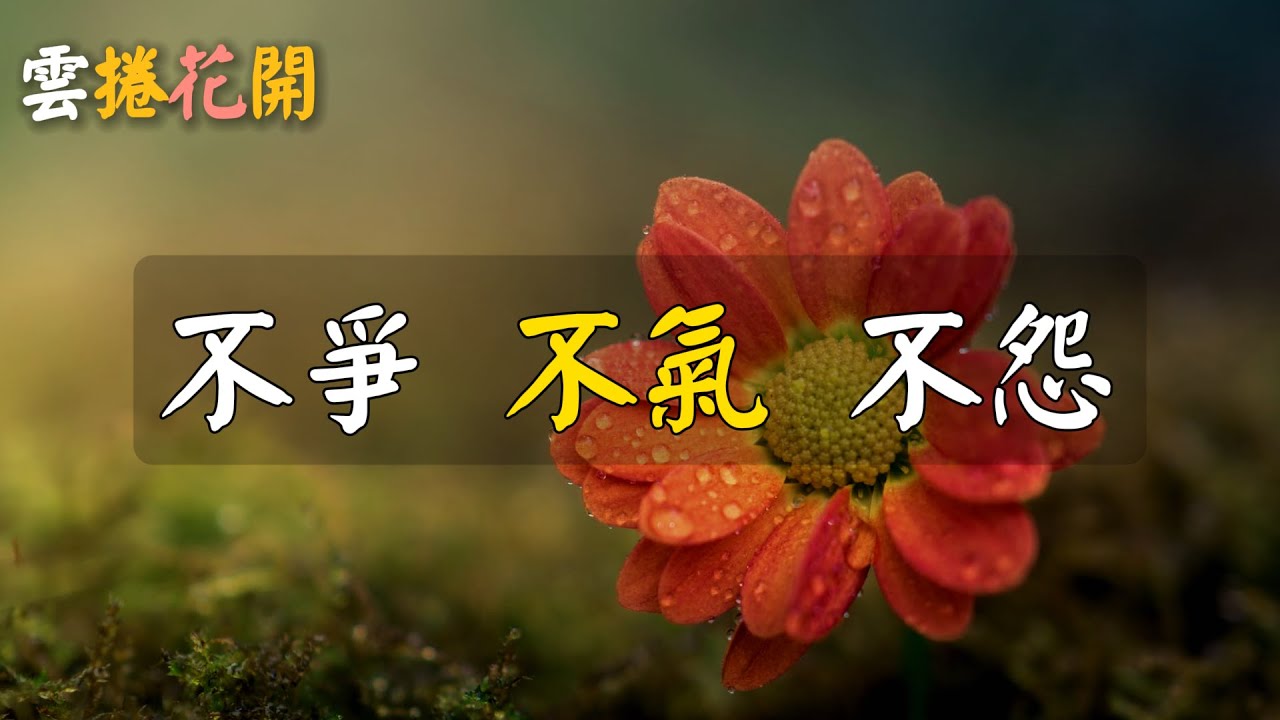 得到未必是福，失去未必是禍，不爭、不氣、不怨。#雲捲花開