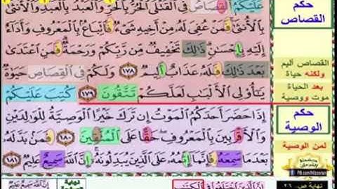باقي صفحة 27  سورة البقرة بصوت الشيخ محمود الحصرى الايات من 178 : 181 كل اية مكررة 5 مرات