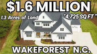$1.6 Million | Wake Forest NC | Luxury New Construction | 1.3 Acres |