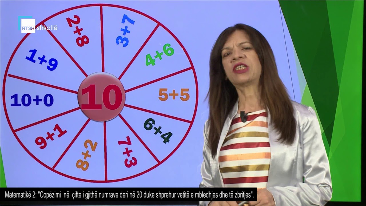 Matematikë 2 - Copëzimi në çifte i gjithë numrave deri në 20 duke shprehur vetitë e mbledhjes dhe zb