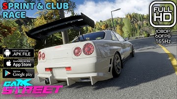 CarX Street - Nissan GT-R R34 Gameplay Sprint & Club Race Max Graphics 1080P 60Fps 165Hz RM7 Android