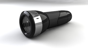 Rendering tutorial - Mini Torch (flashlight) - renderig in Lightwave 3D