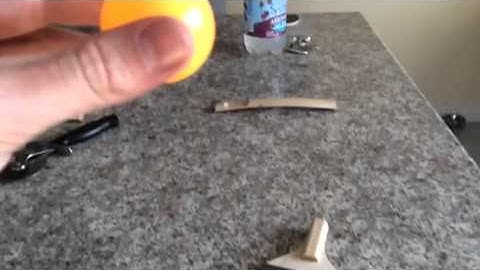 Slow motion ping pong ball bounce