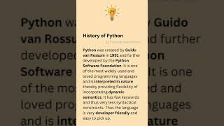 History Of Python #shorts #shortvideo #viral #trendingshorts