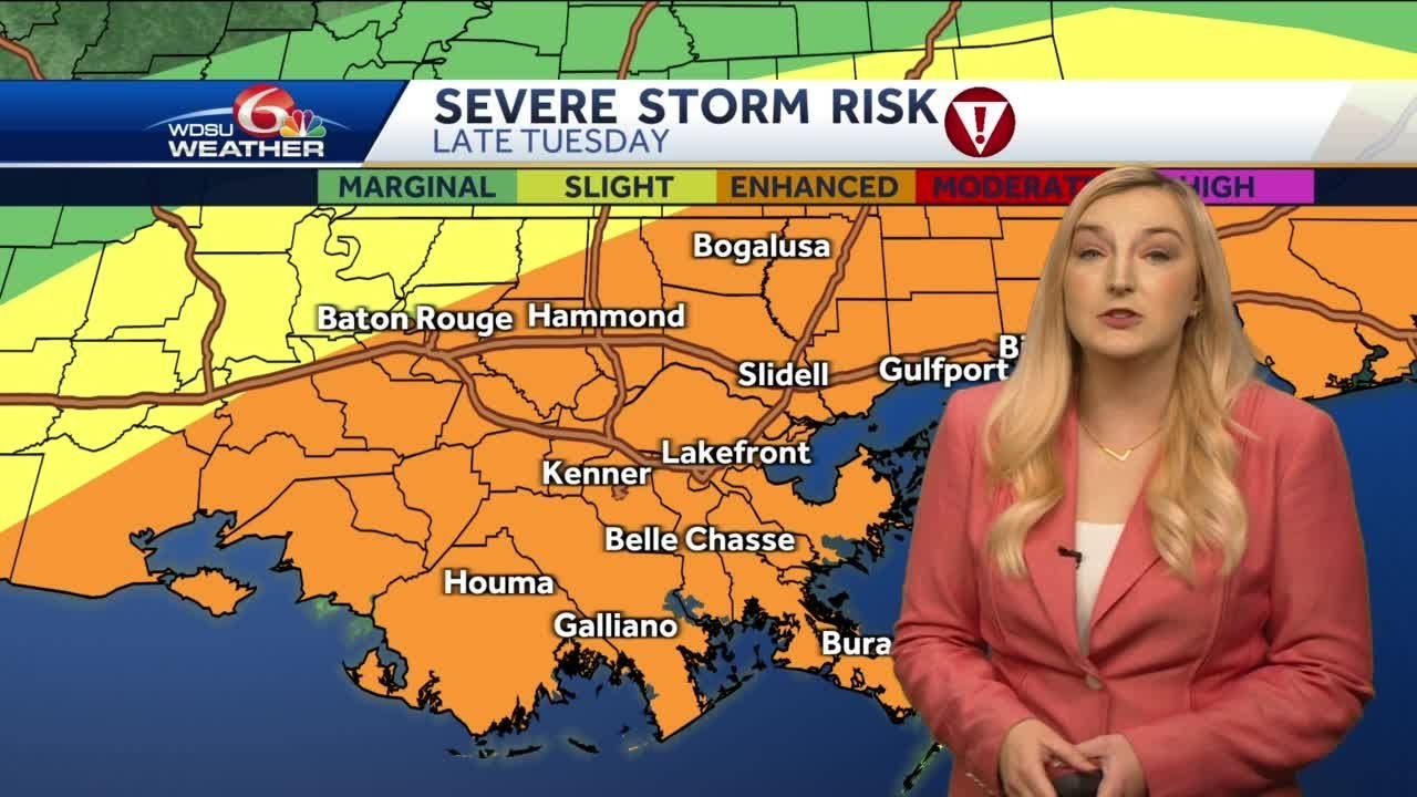 Weather Alert Day issued for severe storm risk Tuesday night - YouTube