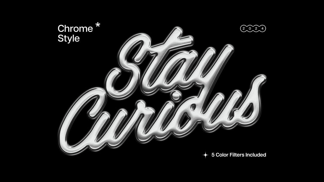 Metal Chrome Text Effect Stock Graphics Download