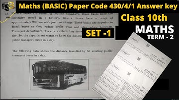 #Class 10 - Maths (BASIC) Paper Code 430/4/1 Answer key | Set 1 Answer Key | Paper Discussion