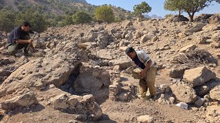 Nomadic Family Builds a Shelter Inside a Rocky Cave! | Zagros Mountains🏔