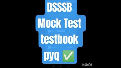 DSSSB Mock Test testbook pyq ✅#trending #trendingshorts