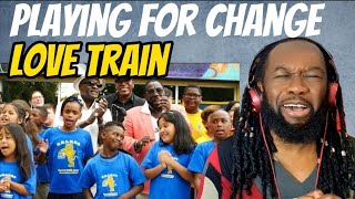 PLAYING FOR CHANGE - Love Train Reaction Ft The Ojays,Jason Mraz,Chad Smith and Yoyo ma